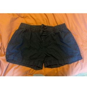 Old Navy Black Linen High Waisted Shorts